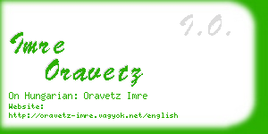 imre oravetz business card